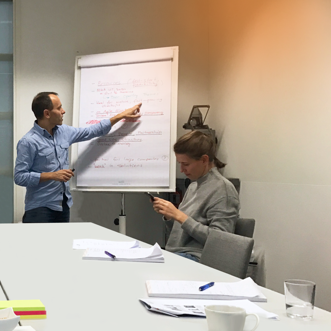 Franco Dal Molin im Workshop am Flipchart